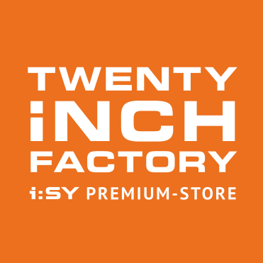 Logo Twenty Inch Factory mit Claim iSY Premiumstore